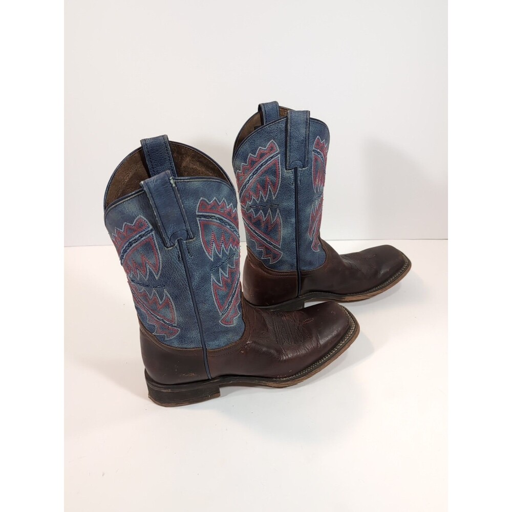Nocona Women's Hero Nadia Blue Square Toe Western Cowboy Boots Size 8.5 B - Picture 4 of 13
